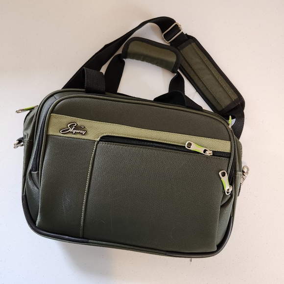 Skyway Green Travel Carry On Shoulder Tote Bag Luggage Laptop Business Office - Picture 11 of 11